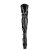 Pleaser KISS-3000 Stivali Sopra Il Ginocchio - Vernice Elasticizzato Nero/Nero EU-37 / US-7