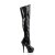 Pleaser KISS-3010 Stivali Sopra Il Ginocchio - Vernice Nero/Nero EU-42 / US-12