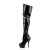 Pleaser KISS-3010 Stivali Sopra Il Ginocchio - Vernice Nero/Nero EU-36 / US-6