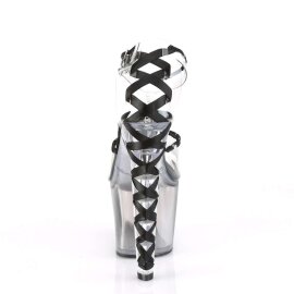 Pleaser Sandali LOVESICK-712T Trasparente-Nero/Nero Sfumato EU-41 / US-11