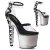 Pleaser Sandali LOVESICK-712T Trasparente-Nero/Nero Sfumato EU-41 / US-11