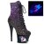 Pleaser Stivaletti MOON-1020MER Viola-Blu Ombre GlitterNero/Nero EU-35 / US-5