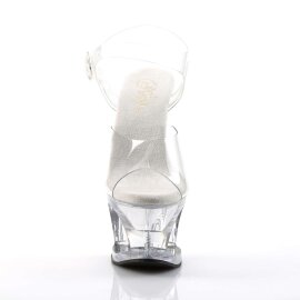 Pleaser Sandali MOON-708 Trasparente/Trasparente EU-35 / US-5