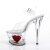 Pleaser Sandali MOON-708HRS Trasparente/Trasparente-Rosso EU-35 / US-5