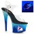 Pleaser Sandali MOON-708MER Trasparente/Blu Ombre EU-35 / US-5