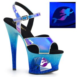Pleaser Sandali MOON-711MER TPU Blu Cangiante/Blu Ombre EU-35 / US-5