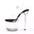 Pleaser Sandali RADIANT-708 Trasparente-Nero/Trasparente EU-37 / US-7