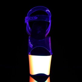 Pleaser Sandali Arcobaleno-308UV Trasparente/Neon-Multi EU-35 / US-5