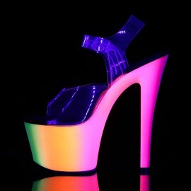 Pleaser Sandali Arcobaleno-308UV Trasparente/Neon-Multi EU-35 / US-5