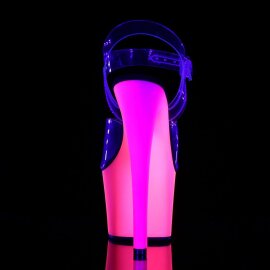 Pleaser Sandali Arcobaleno-308UV Trasparente/Neon-Multi EU-35 / US-5