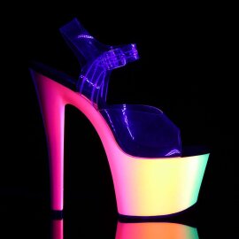 Pleaser Sandali Arcobaleno-308UV Trasparente/Neon-Multi EU-35 / US-5