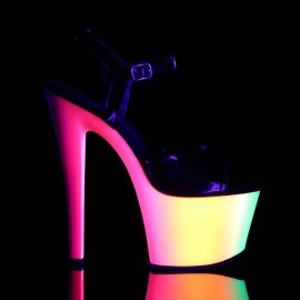 Pleaser Sandali Arcobaleno-309UV Vernice Nero/Neon-Multicolore EU-37 / US-7