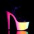 Pleaser Sandali Arcobaleno-309UV Vernice Nero/Neon-Multicolore EU-37 / US-7