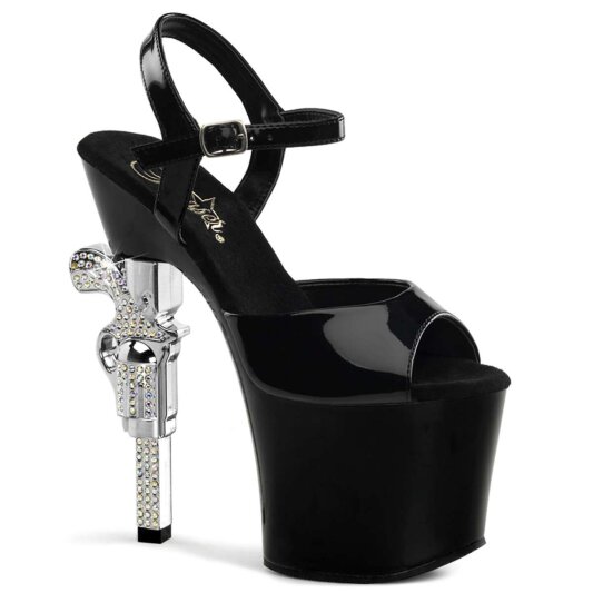 Pleaser Sandali REVOLVER-709 Nero/Nero EU-35 / US-5