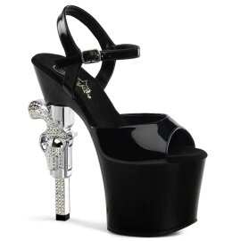 Pleaser Sandali REVOLVER-709 Nero/Nero EU-35 / US-5