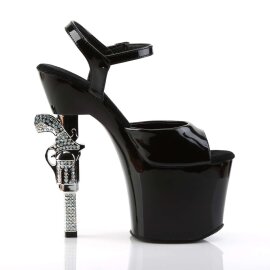 Pleaser Sandali REVOLVER-709 Nero/Nero EU-35 / US-5