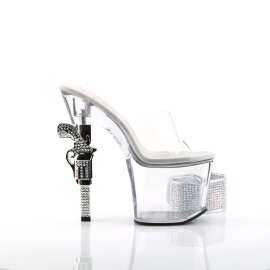 Pleaser Mules REVOLVER-712 Trasparente/Trasparente EU-35 / US-5