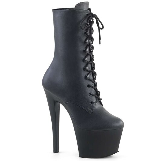 Pleaser Stivaletti SKY-1020 Similpelle Nero/Nero Opaco EU-35 / US-5