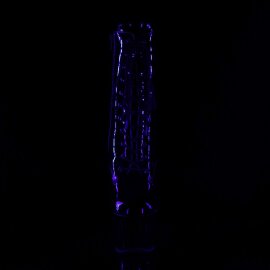 Pleaser Stivaletti SKY-1020TT Vernice Nero/Nero-Rosa Acceso Neon EU-35 / US-5