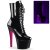 Pleaser Stivaletti SKY-1020TT Vernice Nero/Nero-Rosa Acceso Neon EU-35 / US-5