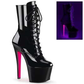 Pleaser Stivaletti SKY-1020TT Vernice Nero/Nero-Rosa...