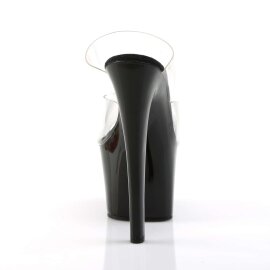 Pleaser Mules SKY-302 Trasparente/Nero EU-35 / US-5