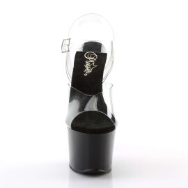 Pleaser Sandali SKY-308 Trasparente/Nero EU-37 / US-7