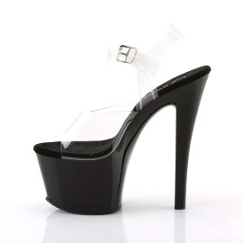 Pleaser Sandali SKY-308 Trasparente/Nero EU-37 / US-7