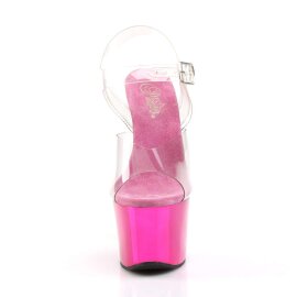Pleaser Sandali SKY-308 Trasparente/Rosa Acceso Cromato EU-35 / US-5