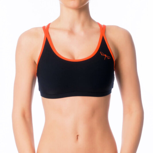 Dragonfly Top Nicole S Nero / Arancione