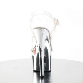 Pleaser Sandali SKY-308 Trasparente/Argento Cromato EU-35 / US-5