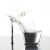 Pleaser Sandali SKY-308 Trasparente/Argento Cromato EU-38 / US-8