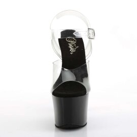 Pleaser Sandali SKY-308CRS Trasparente/Nero-Champagne...