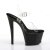 Pleaser Sandali SKY-308CRS Trasparente/Nero-Argento Strass EU-35 / US-5