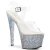 Pleaser Sandali SKY-308LG Trasparente/Argento Multi Glitter EU-35 / US-5