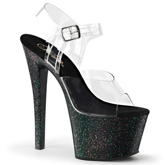 Pleaser Sandali SKY-308MG Trasparente/Nero EU-35 / US-5