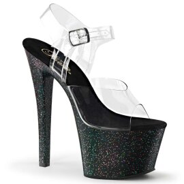 Pleaser Sandali SKY-308MG Trasparente/Nero EU-35 / US-5