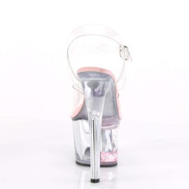 Pleaser Sandali SKY-308WHG Trasparente/Trasparente-Rosa Baby Glitter EU-35 / US-5