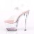 Pleaser Sandali SKY-308WHG Trasparente/Trasparente-Rosa Baby Glitter EU-35 / US-5