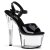 Pleaser Sandali SKY-309 Vernice Nero/Trasparente EU-35 / US-5