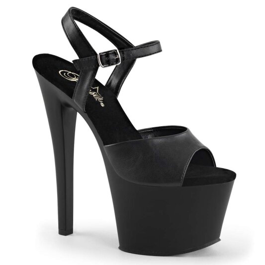 Pleaser Sandali SKY-309 Similpelle Nero/Nero Opaco EU-37 / US-7