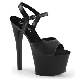 Pleaser Sandali SKY-309 Similpelle Nero/Nero Opaco EU-37...