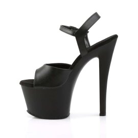 Pleaser Sandali SKY-309 Similpelle Nero/Nero Opaco EU-37 / US-7