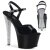 Pleaser Sandali SKY-309CHRS Nero/Nero-Argento Strass EU-35 / US-5