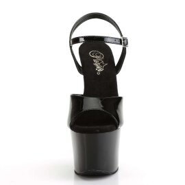 Pleaser Sandali SKY-309CHRS Nero/Nero-Argento Strass...