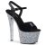 Pleaser Sandali SKY-309LG Vernice Nero/Argento Multi Glitter EU-35 / US-5