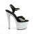 Pleaser Sandali SKY-309LG Vernice Nero/Argento Multi Glitter EU-35 / US-5