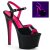 Pleaser Sandali SKY-309TT Vernice Nero/ Nero-Neon Rosa Acceso EU-37 / US-7
