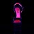 Pleaser Sandali SKY-309TT Vernice Nero/ Nero-Neon Rosa Acceso EU-37 / US-7