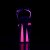Pleaser Sandali SKY-309TT Vernice Nero/ Nero-Neon Rosa Acceso EU-37 / US-7
